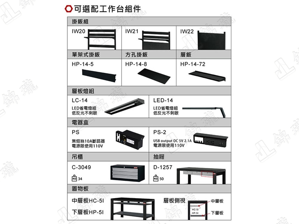 WM-5M中型工作桌