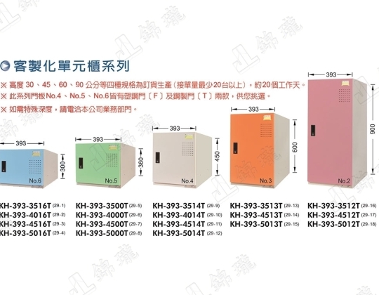 新型多用途收納置物櫃KH-393客
