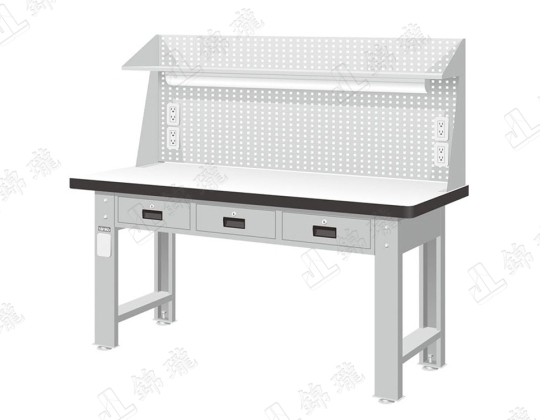 WAT重型桌-上架組+棚板+插座組+燈具